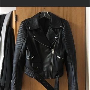 Zara faux leather moto jacket